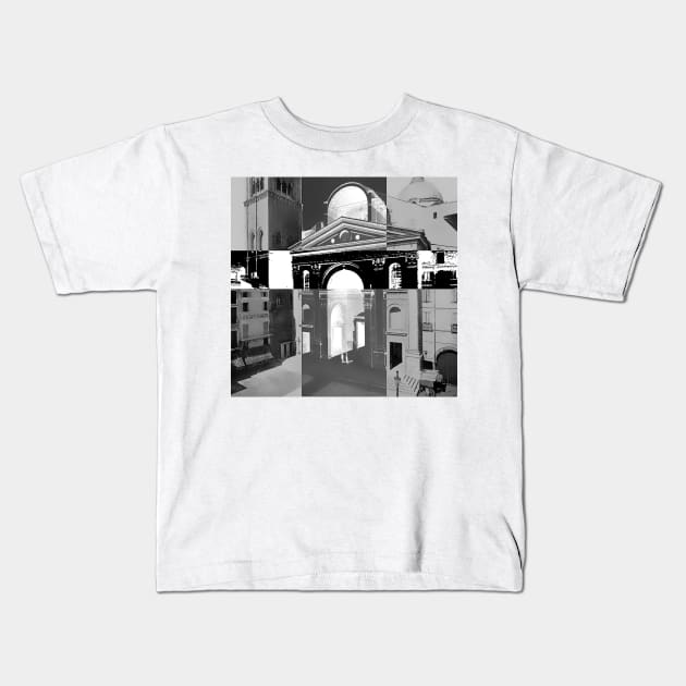 Architecture arches and facades Kids T-Shirt by Marccelus